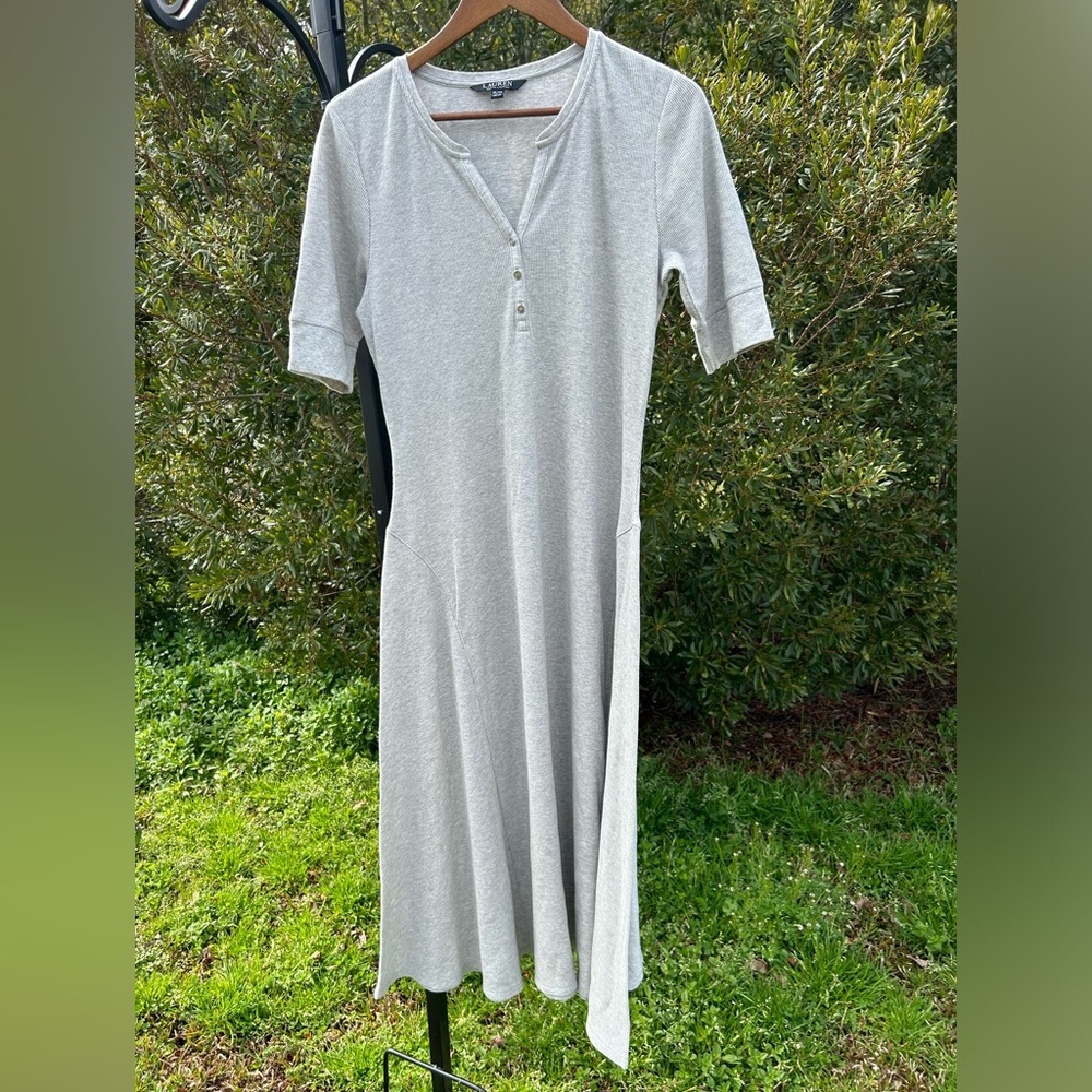 Lauren Ralph Lauren- Women’s Cotton Waffle V-Neck Maxi - Size XL